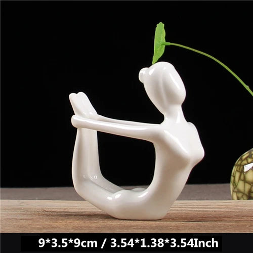 VILEAD Abstract Art Ceramic Yoga Figurines