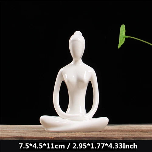 VILEAD Abstract Art Ceramic Yoga Figurines