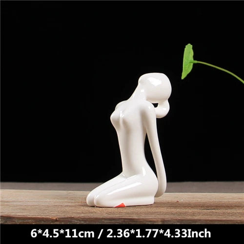 VILEAD Abstract Art Ceramic Yoga Figurines