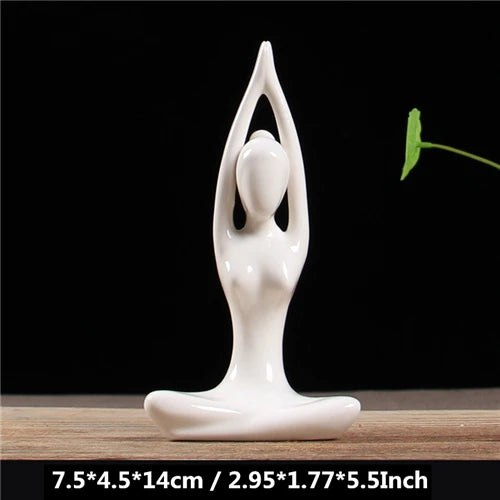 VILEAD Abstract Art Ceramic Yoga Figurines