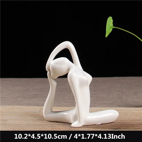VILEAD Abstract Art Ceramic Yoga Figurines
