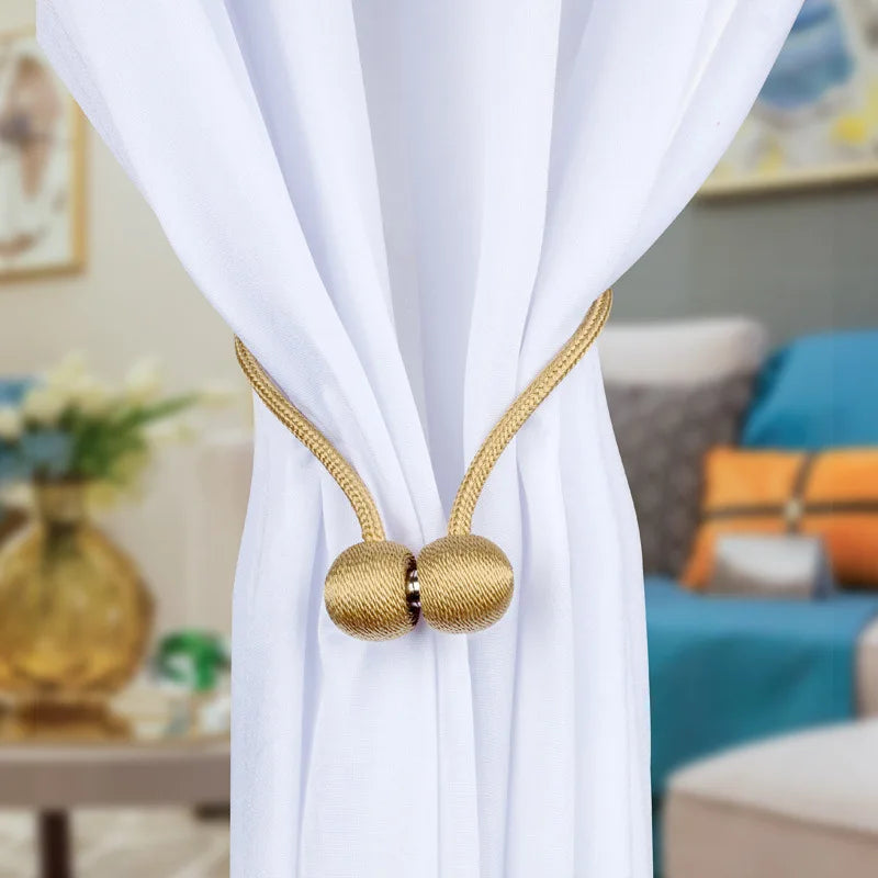 Magnetic Pearl Ball Curtain Tiebacks