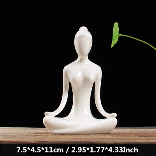 VILEAD Abstract Art Ceramic Yoga Figurines