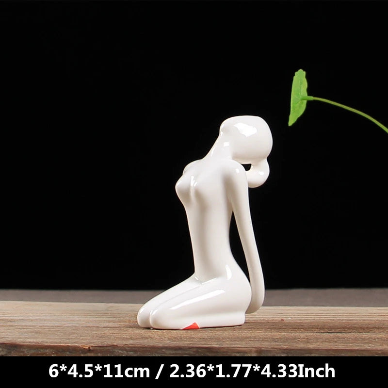 VILEAD Abstract Art Ceramic Yoga Figurines