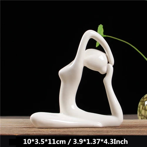 VILEAD Abstract Art Ceramic Yoga Figurines