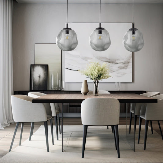 Molten Balls Graphite Pendant Light